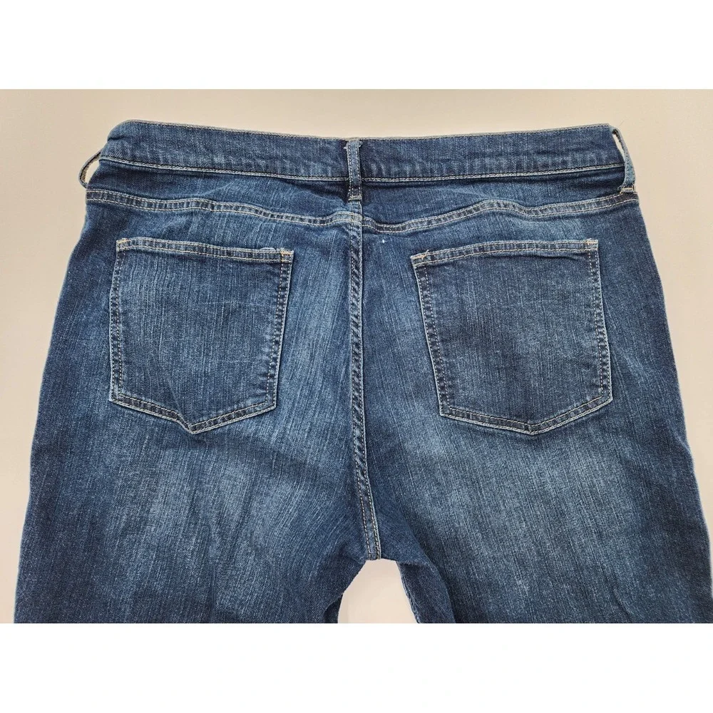 BANANA REPUBLIC 32 X14 DARK WASH AUTHENTIC JEANS WOMENS STRETCH‎ STRAIGHT FIT
